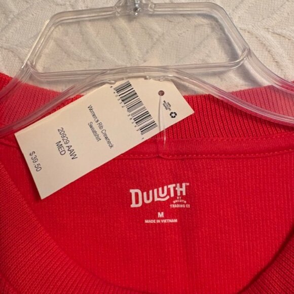 Duluth Trading Women's Salmon Crewneck Ribbed Sweatshirt Medium w/Tag - Picture 2 of 4